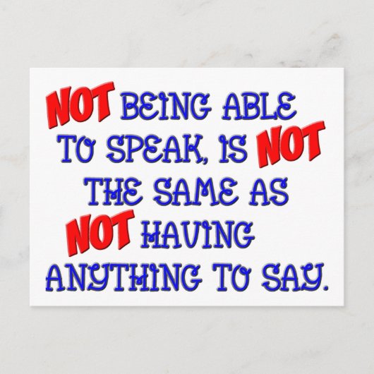 Nicht dasselbe postkarte (Vorderseite)