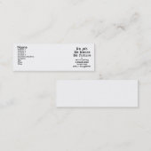 Nicht datieren Sie Ihre Mini Visitenkarte (Vorne/Hinten)