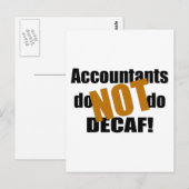 Nicht Decaf - Buchhalter Postkarte (Vorne/Hinten)