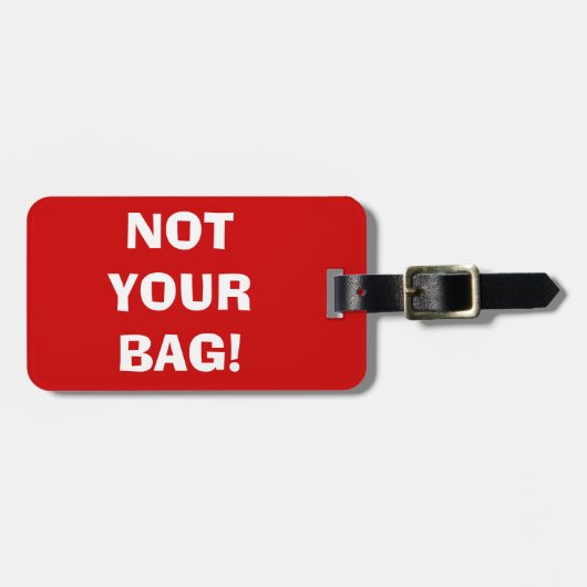 NICHT DEIN BEUTEL! Designmarken für Gepäckträger ( Gepäckanhänger (Vorderseite horizontal)