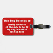 NICHT DEIN BEUTEL! Designmarken für Gepäckträger ( Gepäckanhänger (Rückseite horizontal)