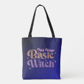Nicht dein einfaches Hexenblau Ombre Gradient Hall Tasche (Rückseite)