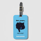 Nicht dein Schritt weg Acrylblauer Gepäckanhänger (Vorderseite Vertikal)