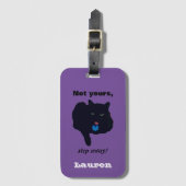 Nicht dein Schritt weg Akryllische Lila Gepäckmark Gepäckanhänger (Vorderseite Vertikal)