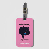 Nicht dein Schritt weg Akryllische rosa Gepäckmark Gepäckanhänger (Vorderseite Vertikal)