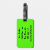 Nicht deiner! Funny Custom Luggage Tag - Grün Gepäckanhänger (Rückseite vertikal)