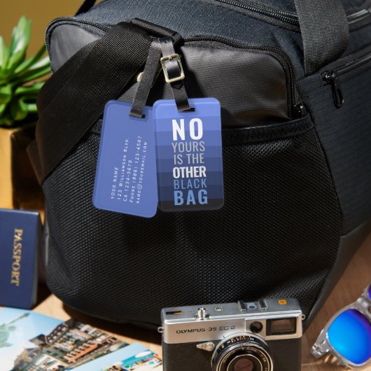 Nicht deins ist der andere Funny Design Custom Tex Gepäckanhänger (Vorderseite & Rückseite)