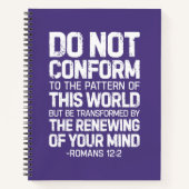 Nicht dem Muster entsprechen, Römer 12:2 Notizblock (Vorderseite)
