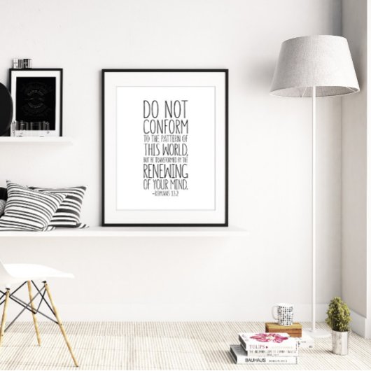 Nicht dem Muster entsprechen, Römer 12:2 Poster