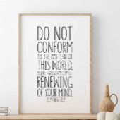 Nicht dem Muster entsprechen, Römer 12:2 Poster