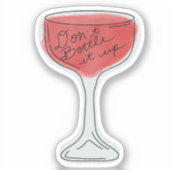 Nicht den Aufkleber für Rotes Weinglas abfüllen (Vorderseite)