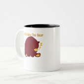 Nicht den Bären putzen - Papa-Bären-Design Zweifarbige Tasse (Vorderseite Links)