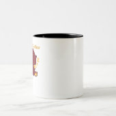 Nicht den Bären putzen - Papa-Bären-Design Zweifarbige Tasse (Mittel)