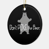 Nicht den Bären werfen Keramikornament (Links)