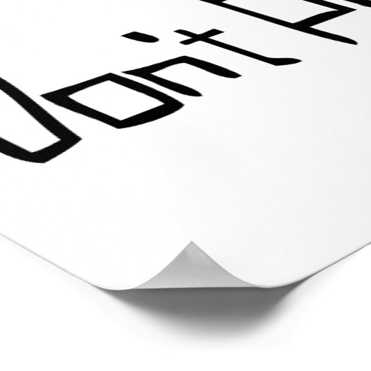 Nicht den Bären werfen Poster (Ecke)