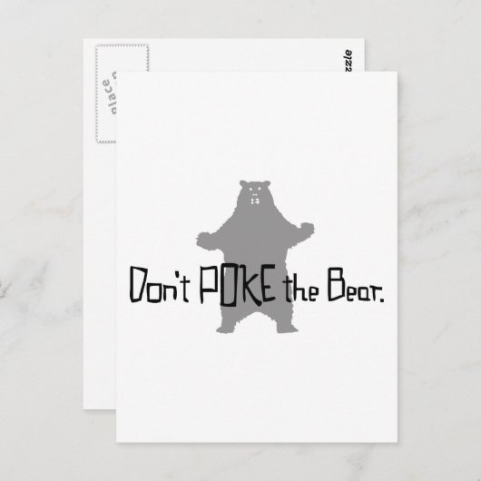 Nicht den Bären werfen Postkarte (Vorne/Hinten)