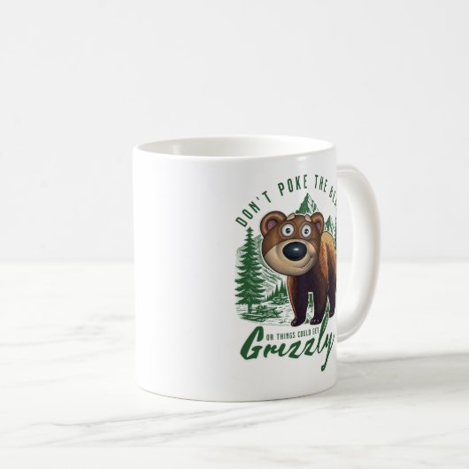 Nicht den Grizzly-Bär kneifen Kaffeetasse (VorderseiteRechts)