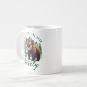 Nicht den Grizzly-Bär kneifen Kaffeetasse (Vorderseite Links)
