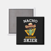Nicht der durchschnittliche Skifahrer Lustiger Ski Magnet (Vorderseite/Rückseite)
