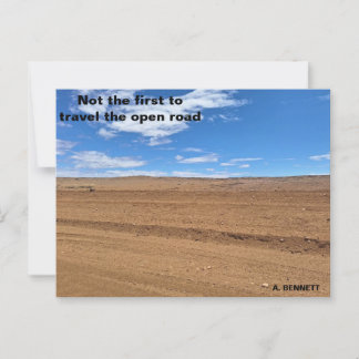 Nicht der Erste, der die offene Straße bereist Postkarte