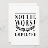 Nicht der schlechteste Mitarbeiter Dankeskarte (Vorne/Hinten)