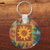 Nicht der Sonnenblumen-Quilt-Platz deiner Großmutt Schlüsselanhänger (Vorderseite)