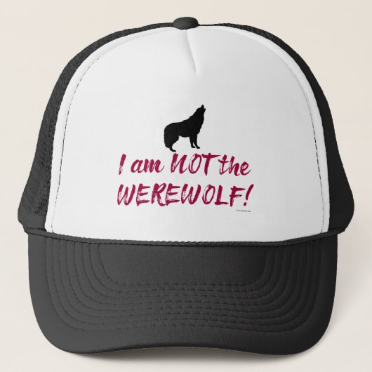Nicht der Werwolf-Cheeky Fun Game Night Slogan Truckerkappe (Vorderseite)