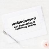 Nicht diagnostiziert, aber irgendetwas ist definit rechteckiger aufkleber (Umschlag)