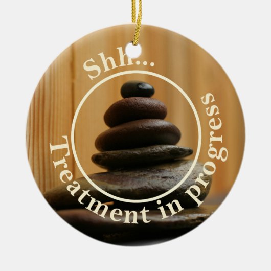 Nicht die Behandlung in den Steinen stören Keramik Ornament (Vorne)