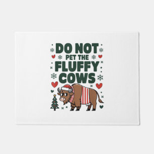 Nicht die flauschigen Kühe für Weihnachtsbekleidun Fußmatte