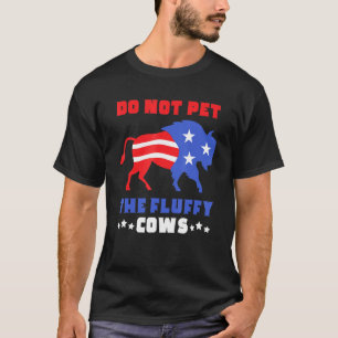 Nicht die flauschigen Kühe USA-Flagge Bison Büffel T-Shirt