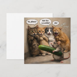 Nicht die Gurke, lustige Katze und Maus flache Beg Karte