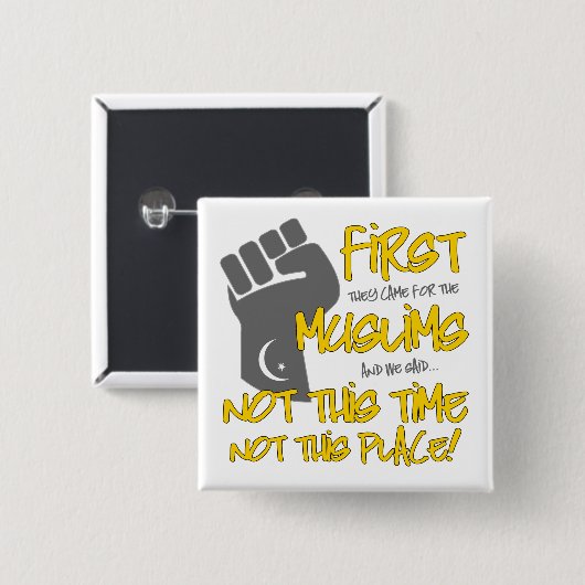 Nicht dieser Platz-Quadrat-Knopf Button (Vorne & Hinten)