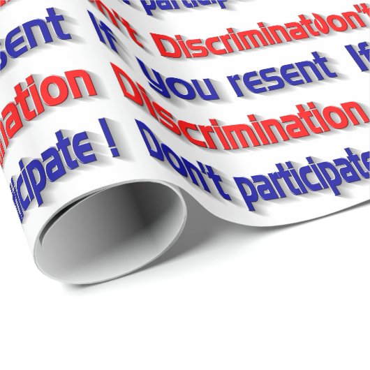 Nicht diskriminieren geschenkpapier (Rolleneckpunkt)