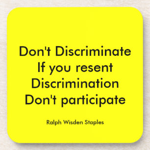 Nicht diskriminieren untersetzer