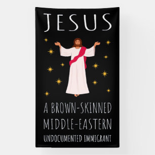 Nicht dokumentierter Jesus-brauner Einwanderer I Banner
