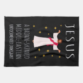 Nicht dokumentierter Jesus-brauner Einwanderer I Geschirrtuch (Horizontal)