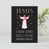 Nicht dokumentierter Jesus-brauner Einwanderer I Karte (Stehend Vorderseite)