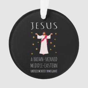 Nicht dokumentierter Jesus-brauner Einwanderer I Ornament