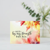 Nicht durch meine Stärke, sondern durch sein Chris Postkarte (Stehend Vorderseite)