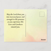 Nicht durch meine Stärke, sondern durch sein Chris Postkarte (Rückseite)