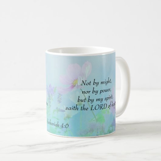 Nicht durch Mut - Zechariah 4:6 Kaffeetasse (VorderseiteRechts)