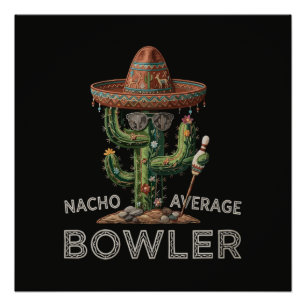 Nicht durchschnittliche Bowling-Spaß Poster