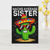 Nicht durchschnittliche Schwester lustig cinco de  Karte (Gelbe Blume)