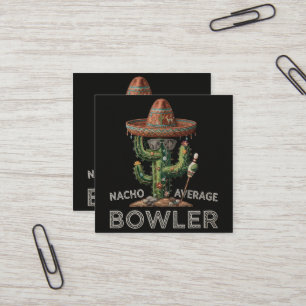 Nicht durchschnittlicher Bowling-Spaß Quadratische Visitenkarte