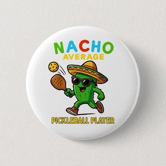Nicht durchschnittlicher Pickleball-Spieler Button (Vorderseite)