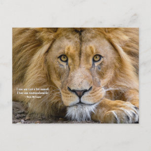 Nicht ein bisschen gezähmt - Motivationszitat + Ih Postkarte