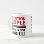 Nicht ein Bohrgerät-lustiger Tassen-Spaß Kaffeetasse (Vorderseite Links)