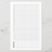 Nicht ein Bullet Journal Halb Page Habit Tracker (Rückseite)