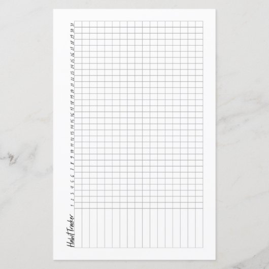 Nicht ein Bullet Journal Halb Page Habit Tracker (Rückseite)